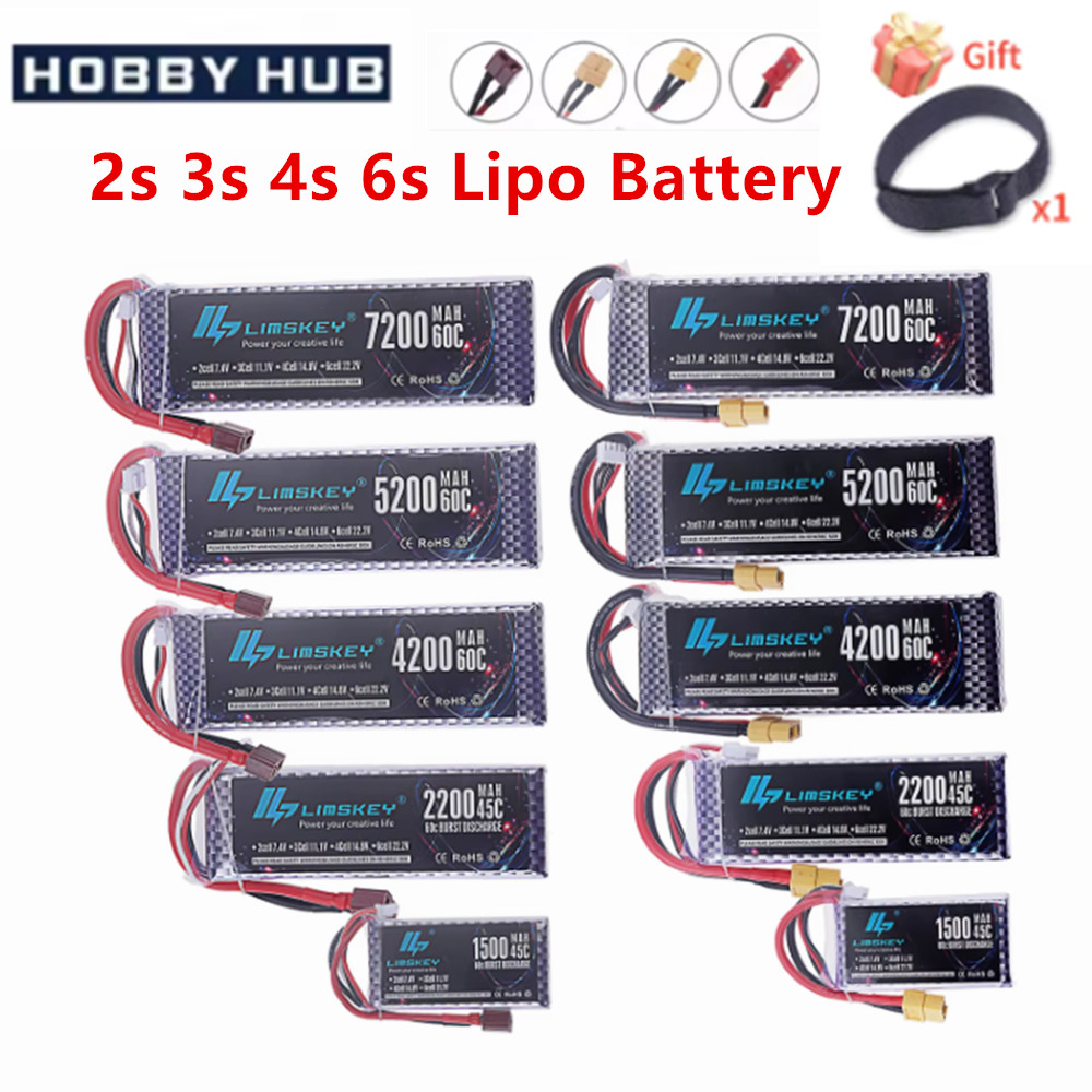 2S 3S 4S 6S Lipo Батарея 7,4 В – обзор и цена 4S Lipo Battery 14.8V 6000Mah