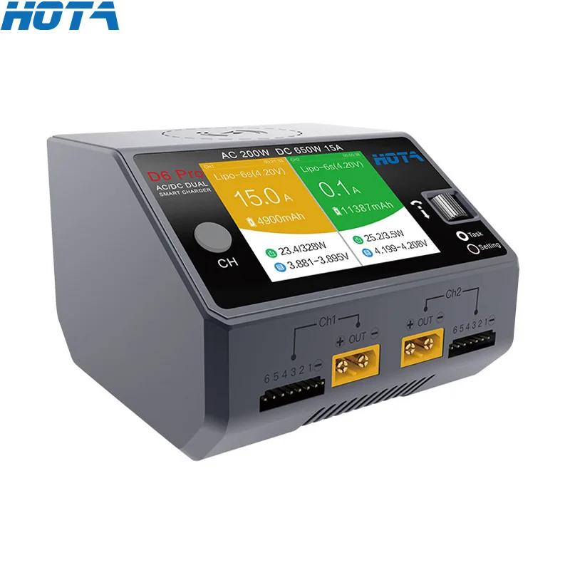 HOTA D6 Pro AC 200 Вт DC 2x325 – обзор и цена Hota D6 Pro Dual Lipo Charger
